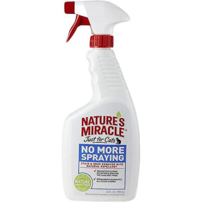Xịt khử mùi và làm sạch vết nước tiểu cho mèo Nature's Miracle Just For Cats No More Spraying Spray 12 Xịt khử mùi và làm sạch vết nước tiểu cho mèo Nature's Miracle Just For Cats No More Spraying Spray