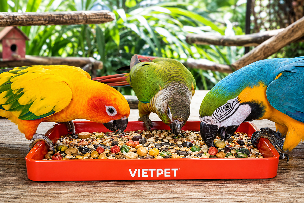 7 loại thức ăn cho vẹt được tìm mua nhiều nhất