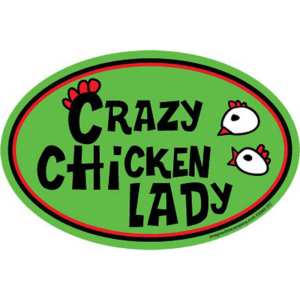 Ghim từ nam châm Imagine This Company "Crazy Chicken Lady" Magnet, Oval Shape