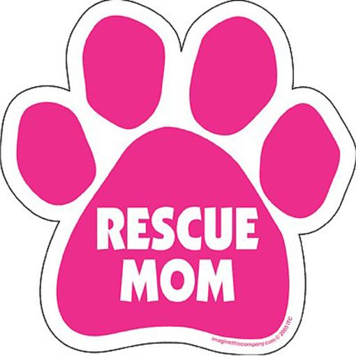 Ghim từ nam châm Imagine This Company "Rescue Mom" Magnet, Paw Shape