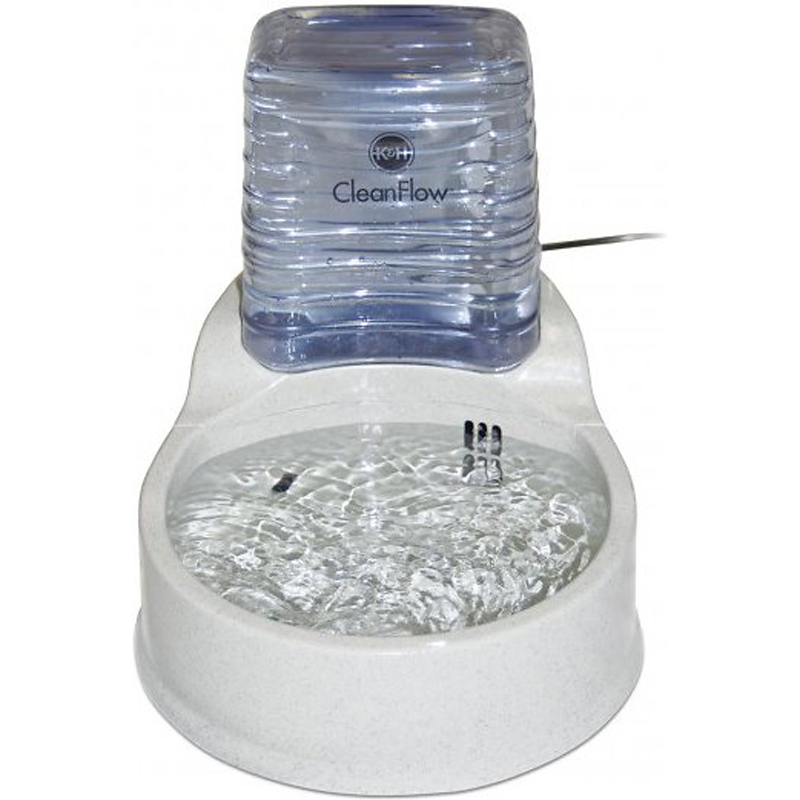Máy lọc nước cho mèo K&H Pet Products CleanFlow Filtered Non-Skid Plastic Cat Water Bowl with Reservoir