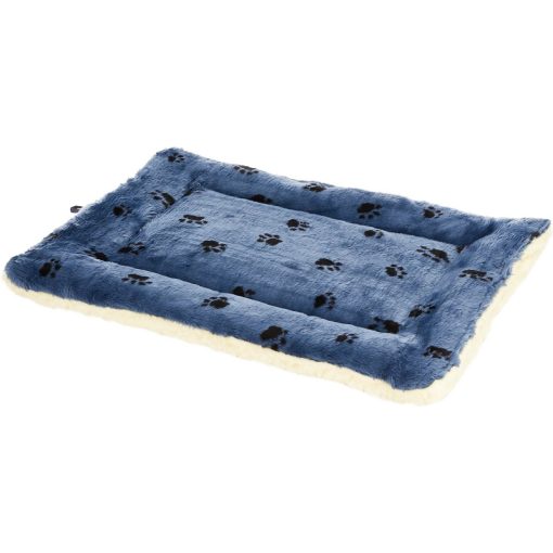 Nệm cho chó mèo MidWest Quiet Time Fleece Reversible Dog Crate Mat, Blue Paw Print