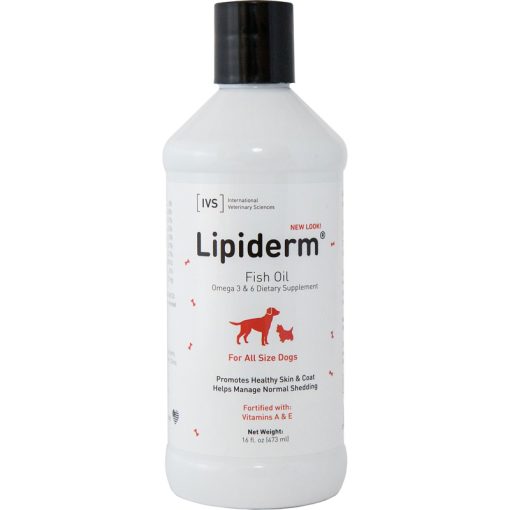 Thuốc dinh dưỡng cho chó chăm sóc da và lông International Veterinary Sciences Lipiderm Fish Oil Omega 3 & 6 Liquid Dog Supplement