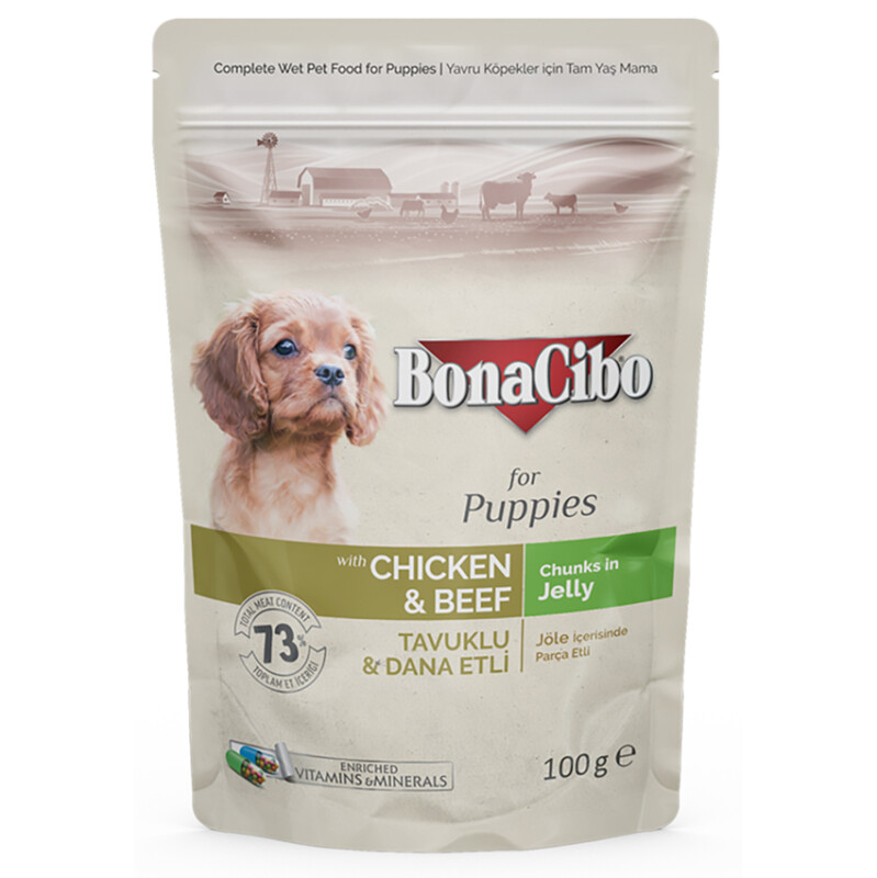 Pate gói cho chó Bonacibo Puppy Pouch Dog Food