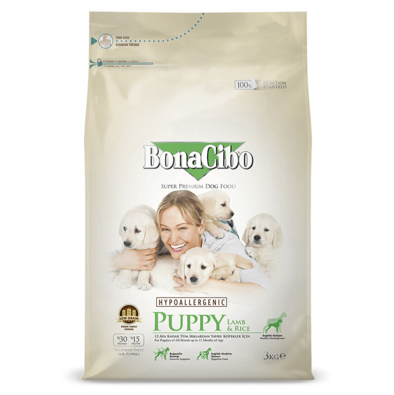 Thức ăn cho chó con Bonacibo Puppy Lamb & Rice