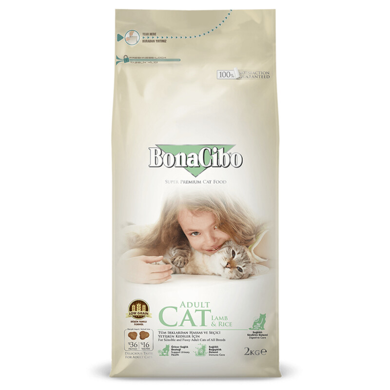 Thức ăn cho mèo trưởng thành Bonacibo Adult Cat Lamb & Rice