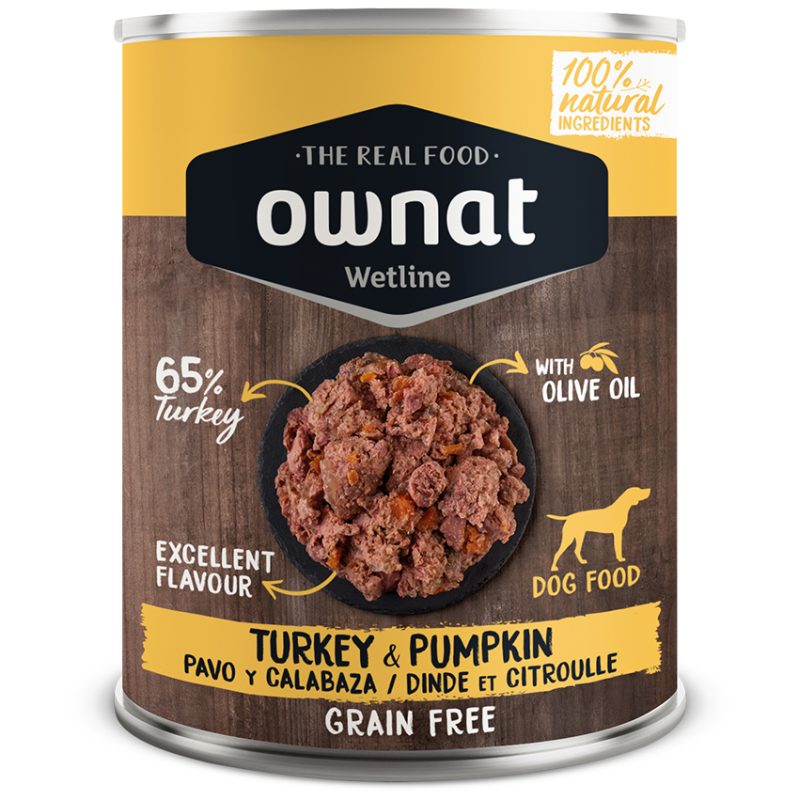 Pate cho chó vị gà tây và bí ngô Ownat Wetline Turkey Pumpkin