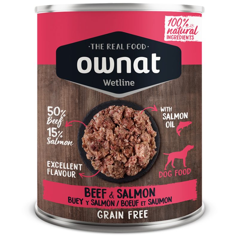 Pate cho chó vị thịt bò và cá hồi Ownat Wetline Beef Salmon