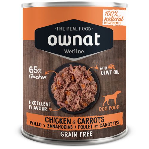Pate cho chó vị thịt gà và cà rốt Ownat Wetline Chicken Carrots